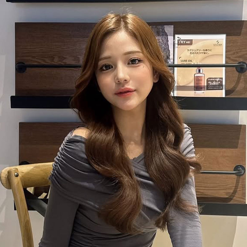 ハイポニー 振袖ヘアスタイル 振袖ヘアアレンジ ブラウンカラー