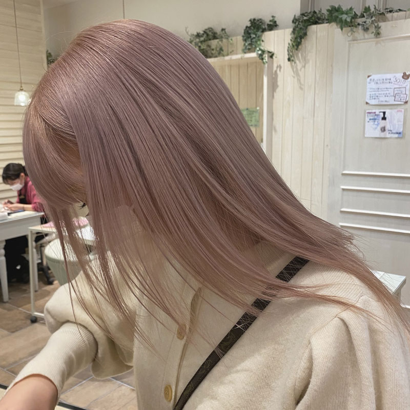 ハイポニー 振袖ヘアスタイル 振袖ヘアアレンジ ペールピンク