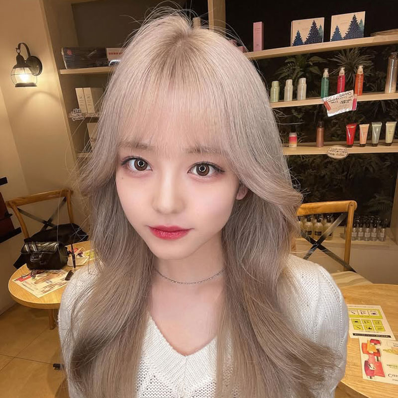 ハイポニー 振袖ヘアスタイル 振袖ヘアアレンジ ホワイトベージュ