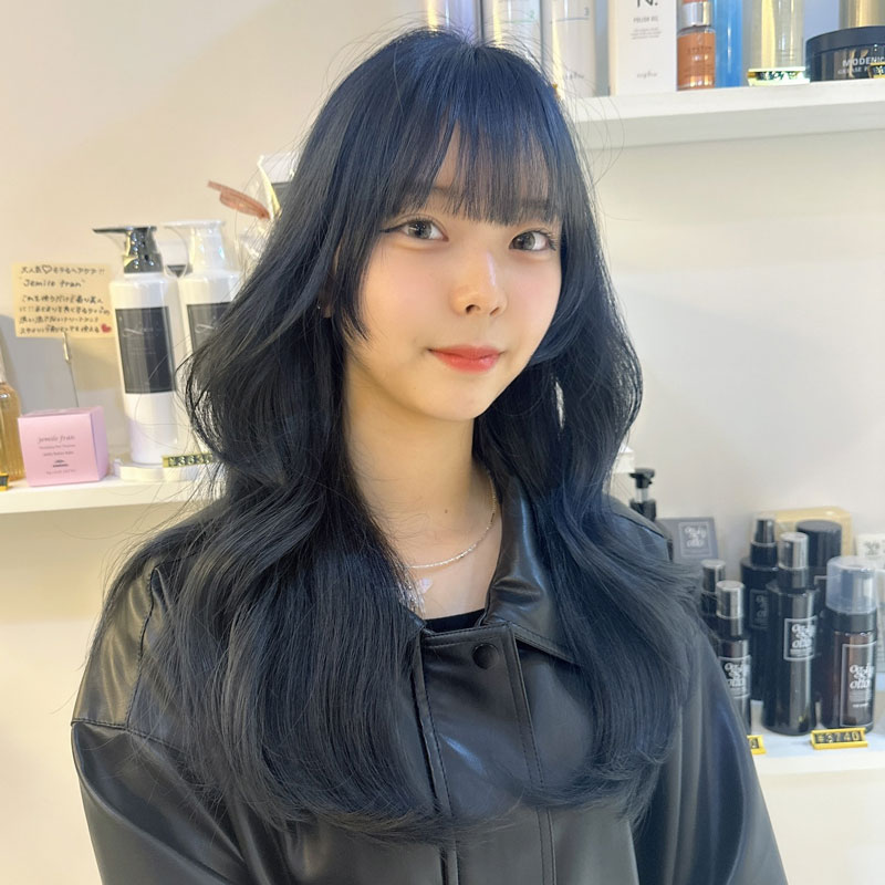ブルーブラック　和服