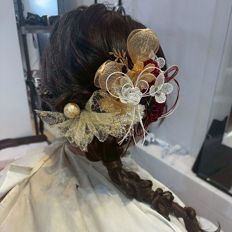 サイドボリューム編み下ろし